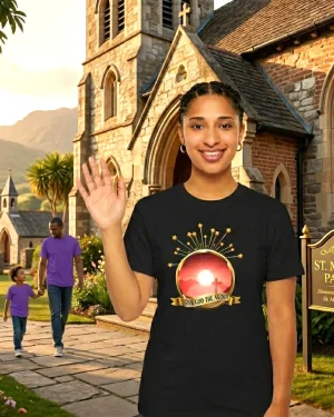 Give God the Glory Classy Unisex Tee. Sizes: M - XXL. Colors: Black and Light Green. Brand: Christfellows.