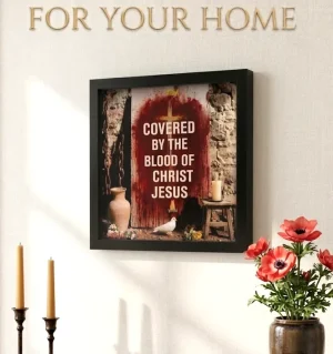 Christfellows framed print: size - 11"x11", color of frame-black. "The precious price for love & liberty." The eternal price for our redemption where Mercy speaks a better word.